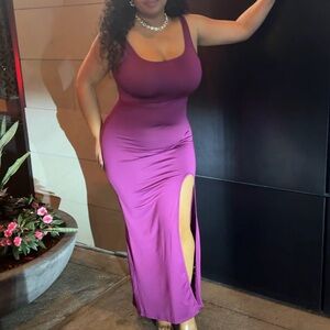 SHEIN Vibrant Purple Maxi Dress